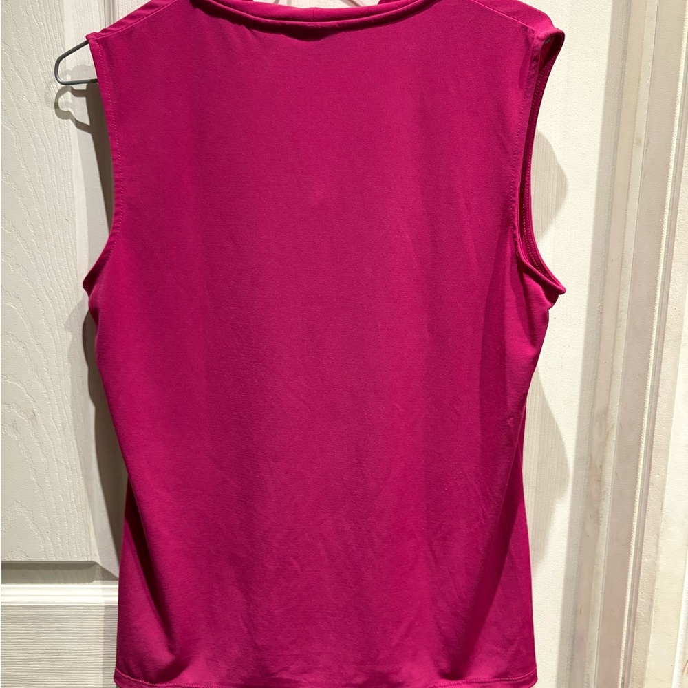 Tahari Fuchsia Sleeveless Blouse - Picture 2 of 3
